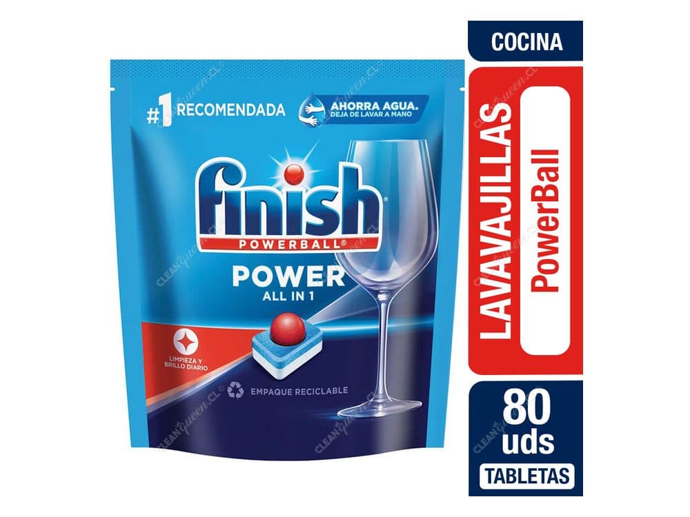 Finish Power Detergente Tabletas para Lavavajillas 80 u