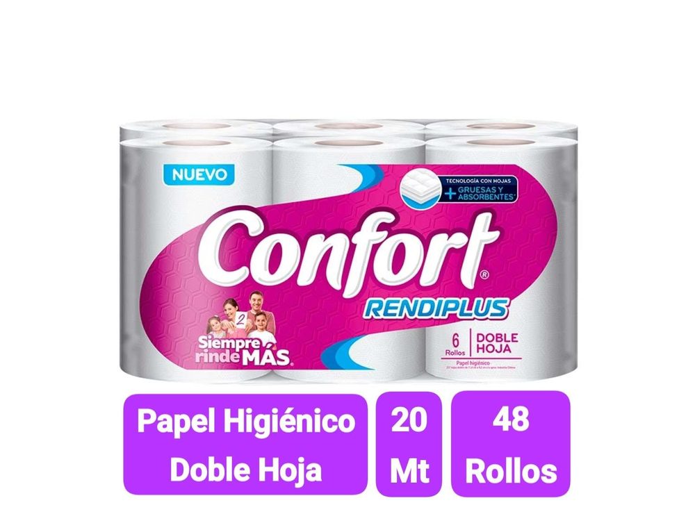 Manga papel hig. Confort Rendiplus 20 mts (48 rollos)